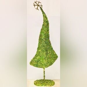 Green Glitter Fairytale Christmas Tree Decoration Sparkling Holidays Alternative